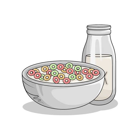 wheat powder, milk with cereal illustration 35557127 Vector Art at Vecteezy