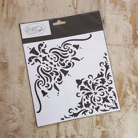 Stencil Cementine Fregio Magic Paint Riutilizzabile 20x20 Decorativo