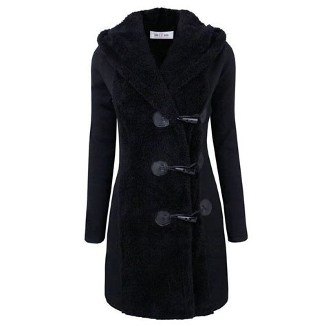 Buy Elegant Ladies Patchwork Fleece Coats Women Horn