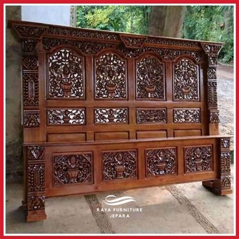 Jual Dipan Tempat Tidur Gebyok Full Ukiran Jati Di Lapak Raya Furniture