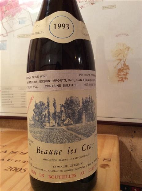 1995 Domaine du Château de Chorey Germain Beaune 1er Cru Les Cras