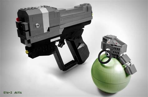 Wallpaper Gun LEGO Halo Pistol Grenade Lifesize Magnum Frag