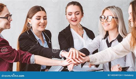 Cooperation Unity Support Women Power Business Stock Photo Image Of