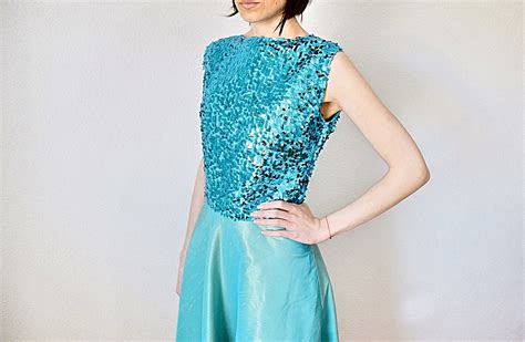 Handmade Prom Dress Made With Raw Silk And Glittery Fabric Prom