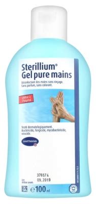 Hartmann Sterillium Gel Pure Mains 100 Ml