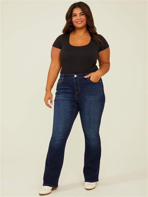 Avery High Rise Bootcut Jeans In Dark Wash Arula