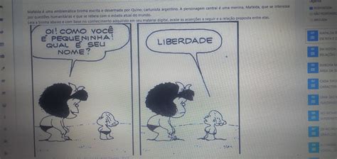 Solved Legenda Mafalda Uma Emblem Tica Tirinha Escrita E Desenhada