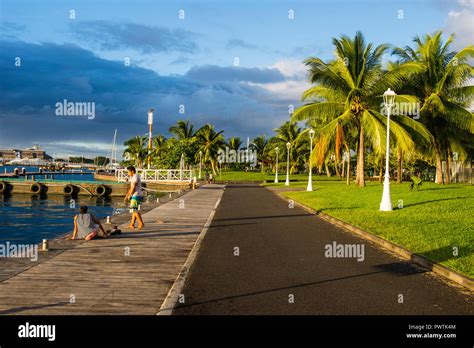 Waterfront of Papeete, Tahiti, French Polynesia Stock Photo - Alamy