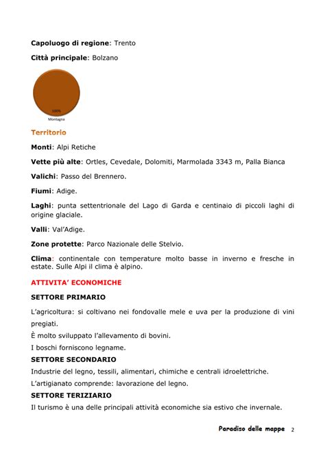 Paradiso Delle Mappe Trentino Alto Adige Schema Riassuntivo