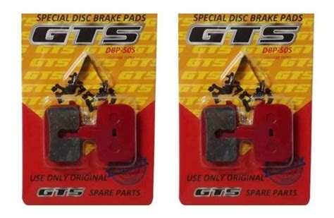 Pares De Pastilhas Freio Disco Bike Gts Quadrada Original