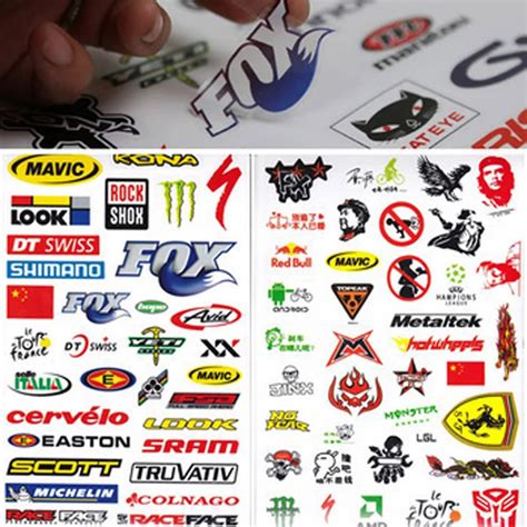 Hot 4pcs Pack Different Outdoor Road MTB Bicycle Cycling Sticker