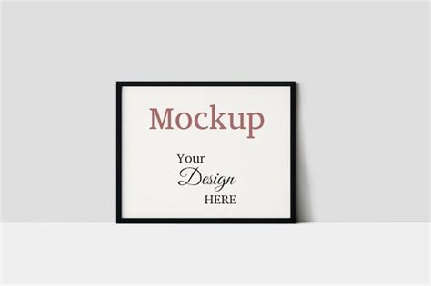 Premium Psd Horizontal Black Frame Mockup
