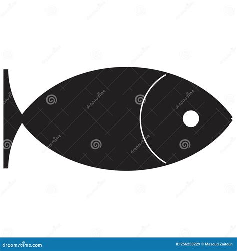 Vector De Icono De Pescado Aislado En Fondo Blanco Ilustración del