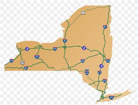 New York State Thruway Map Atlanta Georgia Map