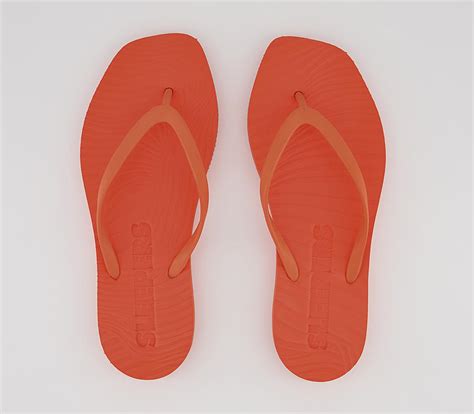 Sleepers Sleepers Tapered Flip Flops Orange Womens Sandals