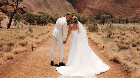 Channel Presenter Abbey Holmes Wows In Perfect Wedding To Ex Afl