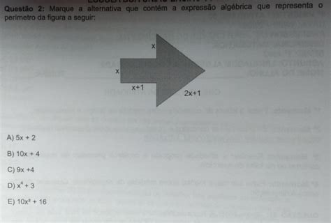 Solved Questão 2 Marque A Alternativa Que Contém A Expressão