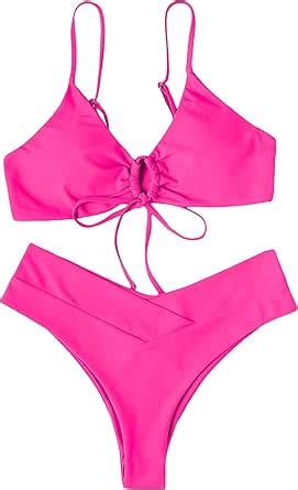 Amazon Soly Hux Women S Floral Print Spaghetti Strap Bikini