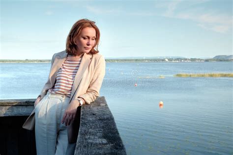 Beautiful Romantic Brunette Adult Woman Posing Outdoors Stock Image Image Of Portrait Pretty