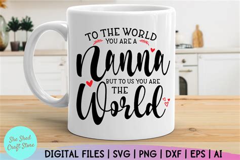 Nanna Svg Grandma Svg Grandmother Svg Graphic By She Shed Craft Store