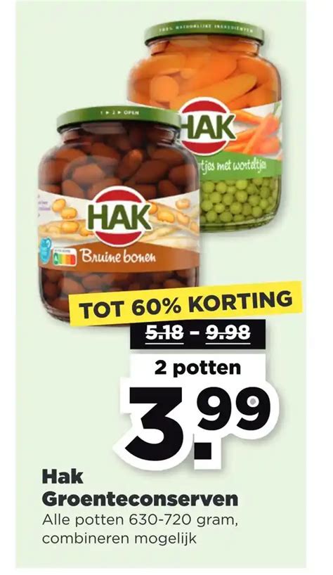 Hak Groenteconserven Aanbieding Bij PLUS