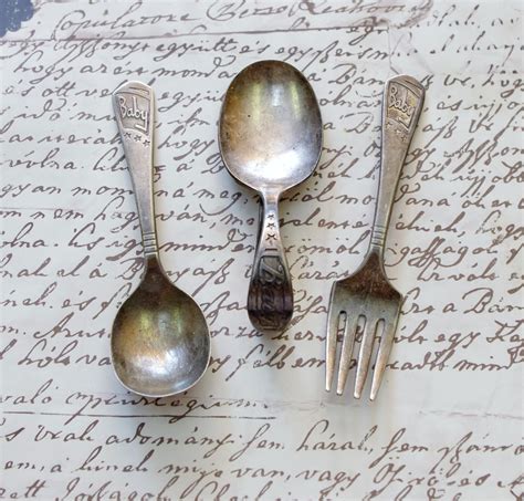 Vintage Imperial Silver Plate Baby Fork Spoon And Curved Etsy