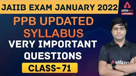 Jaiib Exam January Jaiib Ppb Updated Syllabus Very Important