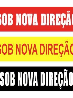 Faixa Sob Nova Direcao 1 20x0 50m Compre Produtos Personalizados No Elo7