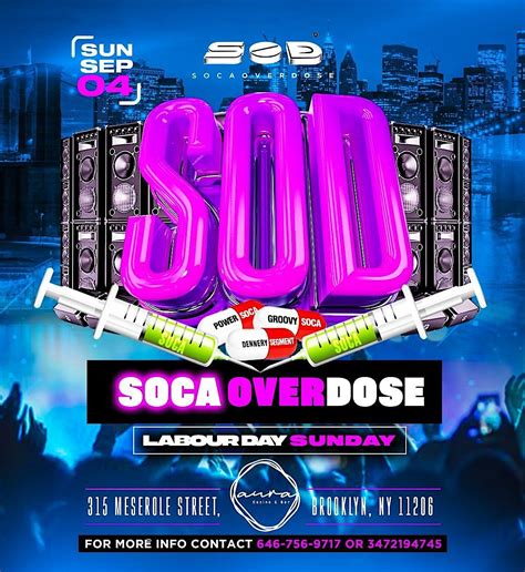 Soca Over Dose Sep 4 2022 Fete List Soca Events