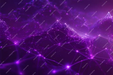 Premium Ai Image Purple Virtual Technology Background With Lines And