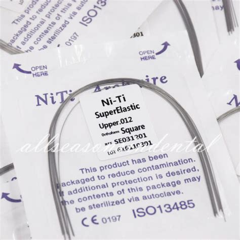 10 Pcs Dental Niti Super Elastic Orthodontic Round Square Arch Wires 0