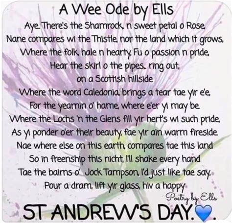 St Andrews Poem Northampton Town County Scottish Association