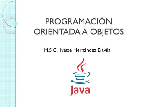 Ppt Programaci N Orientada A Objetos Powerpoint Presentation Free