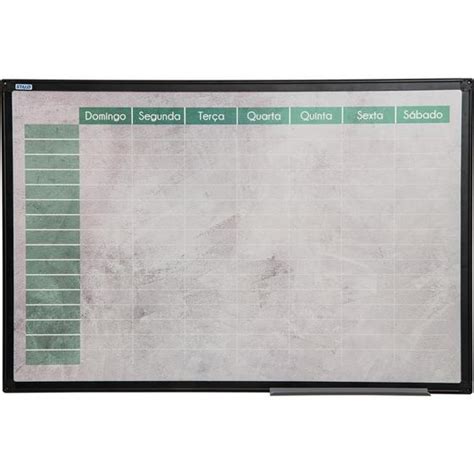 Quadro Branco Moldura Aluminio Planner Color 90x60cm Stalo Planner Magazine Luiza