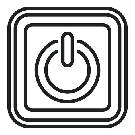 Turn off button icon outline vector. Window computer 16160756 Vector Art at Vecteezy