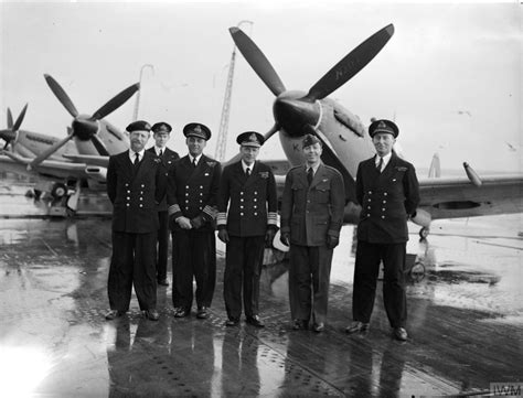 Asisbiz Aircrew Fleet Air Arm Seafire Pilots Aboard Hms Implacable Off