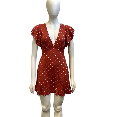 Auguste The Label Womens 4 6 Polka Dot Mini Dress Redwhite