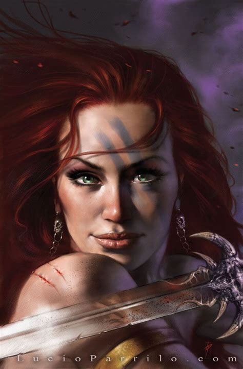 Comic Book Artist Lucio Parrillo Red Sonja Warrior Woman Red Sonja