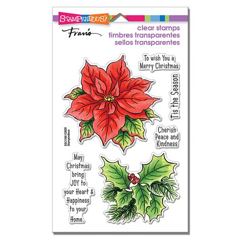 Stampendous Poinsettia Season Perfectly Clear Stamps