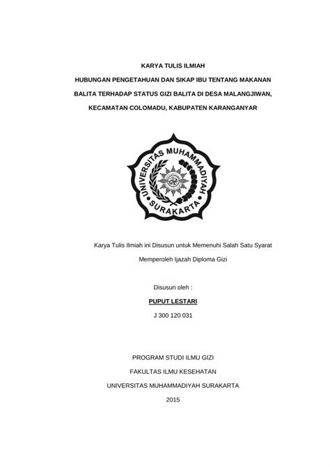 Pdf Karya Tulis Ilmiah Hubungan Eprints Ums Ac Ideprints Ums Ac