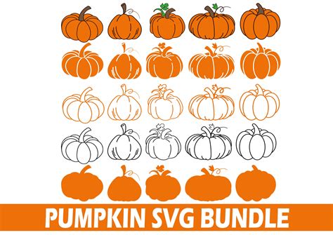 Pumpkin SVG Bundle - Svgfile.co - 0.99 Cent SVG Files - Life Time Access