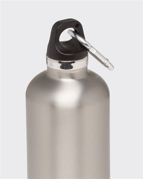 silver stainless steel insulated water bottle  ml prada