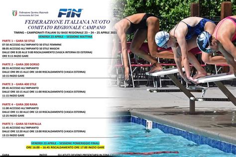 Partono Oggi I Campionati Nuoto Di Categoria Regionali In Campania