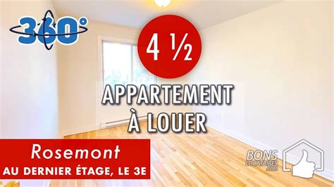 Appartement Louer Visite Virtuelle Virtual Tour Rosemont