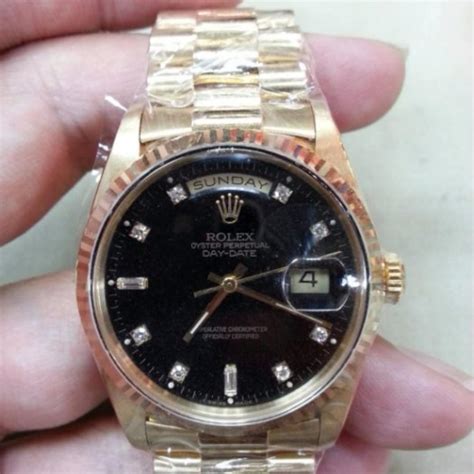 勞力士 Rolex 18238 原廠3155機芯 原廠十鑽面 18k 金錶 名牌精品 精品手錶在旋轉拍賣