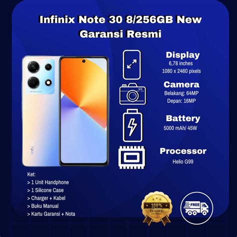 Jual Infinix Note 30 8/256GB (Garansi Indonesia) | Shopee Indonesia