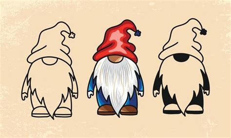 Gnome Silhouette Vector Art, Icons, and Graphics for Free Download