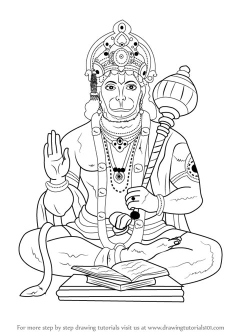 Hanuman Sketch at PaintingValley.com | Explore collection of Hanuman Sketch