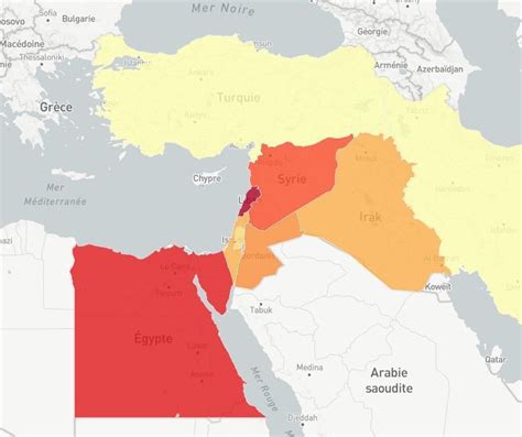 Carte Le Nombre De Chrétiens Au Moyen Orient