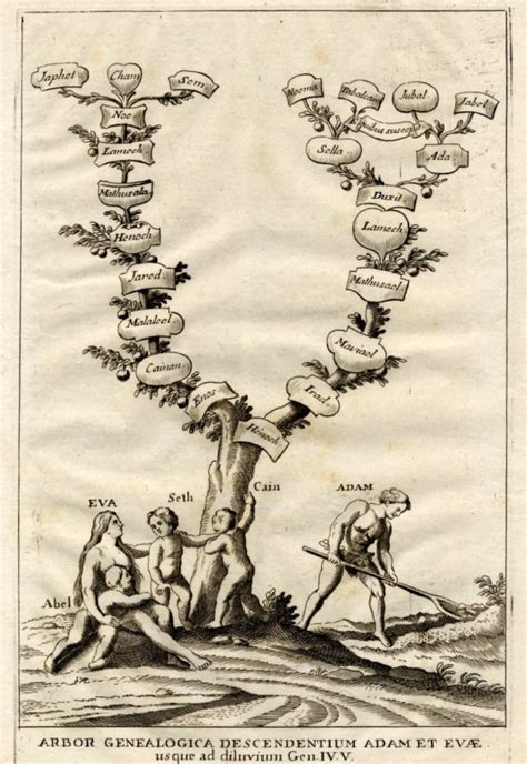 Genealogy of Adam and Eve. French, 18th Century. : Lot 239